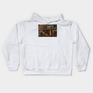 Ecce Homo by Titian Kids Hoodie